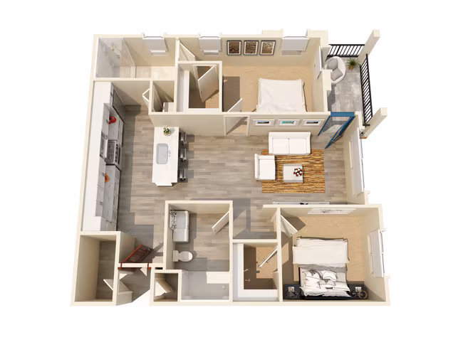 Two Bedroom - A floor plan
